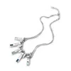Unode50 Blue Charm Multi-link Necklace In Metallic