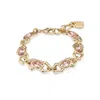Unode50 Blue Crystal Chandelier Bracelet In Pink