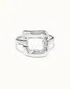 Unode50 Central Link Closure Bracelet In Metallic