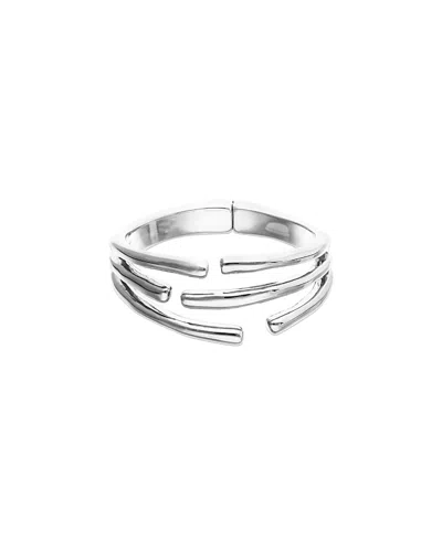 Unode50 Bracelet Plated In Sterling Silver In The Shape Of Several Tubes