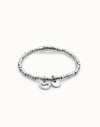 Unode50 Bracelet With Integrated Charms In Silver