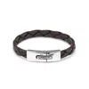 Unode50 Sterling Silver Rectangular Spring Clasp Bracelet In Brown