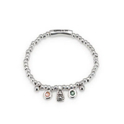 Unode50 Buddha Charm Crystal Bracelet In Metallic