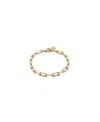 Unode50 Medium Sized Oval Link Carabiner Clasp Bracelet In Gold