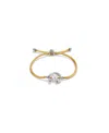 Unode50 Camel Silk Effect Bracelet With Pearl Shell In Silver