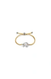 Unode50 Camel Silk Effect Bracelet With Pearl Shell In Silver