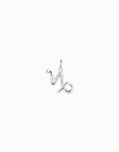 Unode50 Capricorn Shaped Charm In Silver