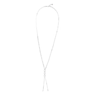 Unode50 Carré Link Crystal Necklace In Silver