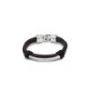 Unode50 Central Tube Sterling Silver Metal Bracelet In Multi