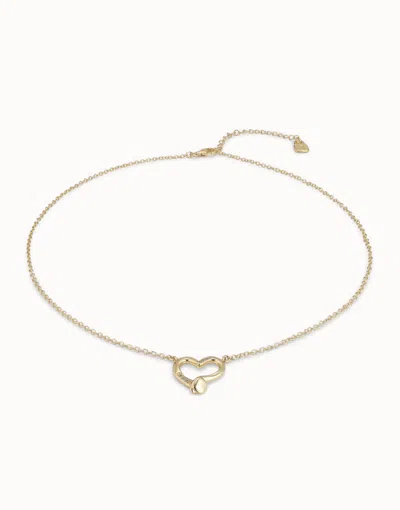 Unode50 Chain Pendant Necklace  With Heart In White
