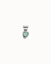 Unode50 Charm With Amazonite Stone In Metallic