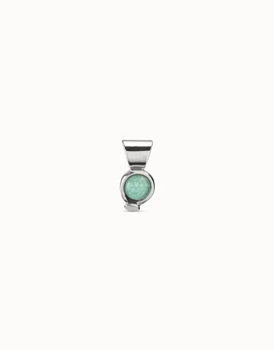Unode50 Charm With Amazonite Stone In Metallic