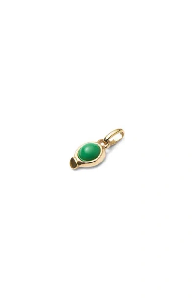 Unode50 Charm With Green Stone In Transparent