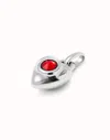Unode50 Charm With Red Crystal In Red