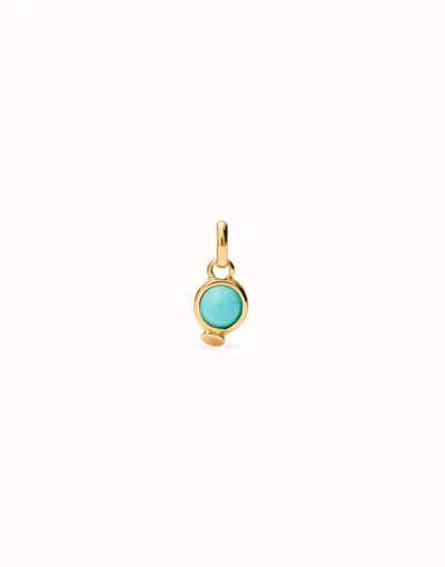 Unode50 Charm With Red Stone In Blue