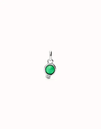 Unode50 Charm With Red Stone In Green