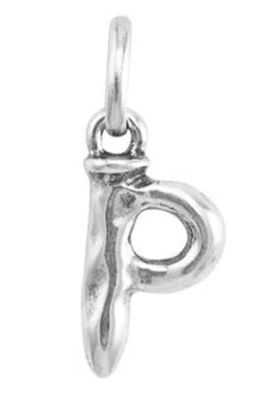 Unode50 Little Alphabetical Metal Alloy Pendant Charms In Silver P