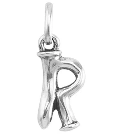 Unode50 Little Alphabetical Metal Alloy Pendant Charms In Silver R