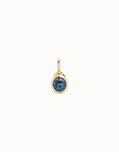 Unode50 Circular Charm With Crystal In Blue