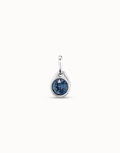 Unode50 Circular Charm With Crystal In Blue