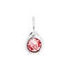 Unode50 Circular Metal Alloy Charm With Faceted Stone In Silver