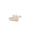 Unode50 18k Gold-plated Ring With White Cubic Zirconia In Gold