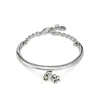 Unode50 Clover Purple Crystal Bracelet In Silver
