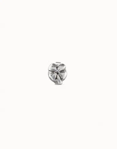 Unode50 Clover Single Stud Earring In Silver