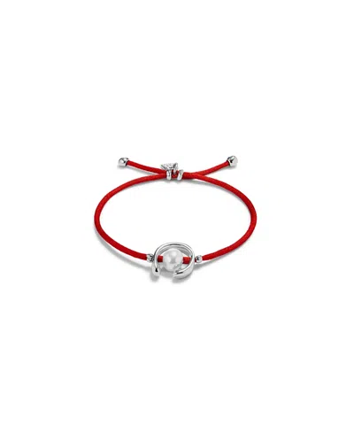 Unode50 Cord Pearl Bracelet In Red