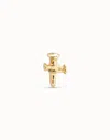 Unode50 Cross Single Stud Earring In Gold