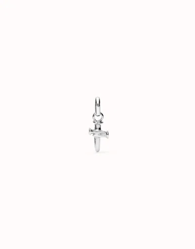 Unode50 Cross-shaped Charm In Silver