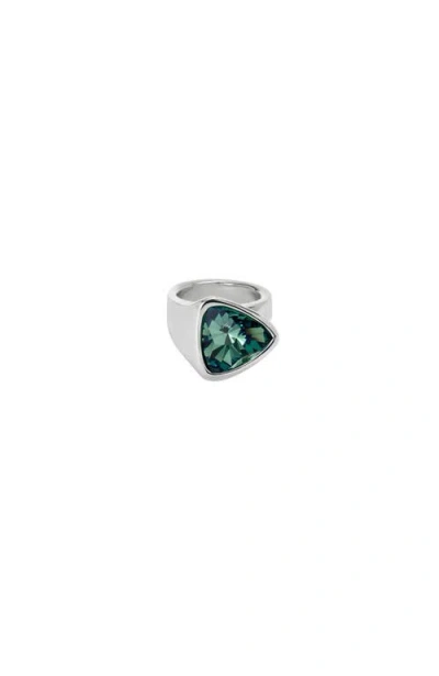 Unode50 Crystal Accent Ring In Silver