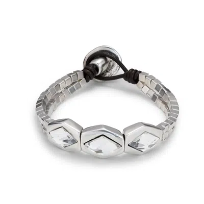 Unode50 Crystal Strand Layered Bracelet In Metallic