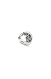 Unode50 Crystal Triple-set Ring In Silver