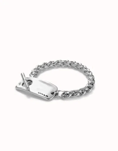 Unode50 Cuban Link Chain Bracelet In Silver
