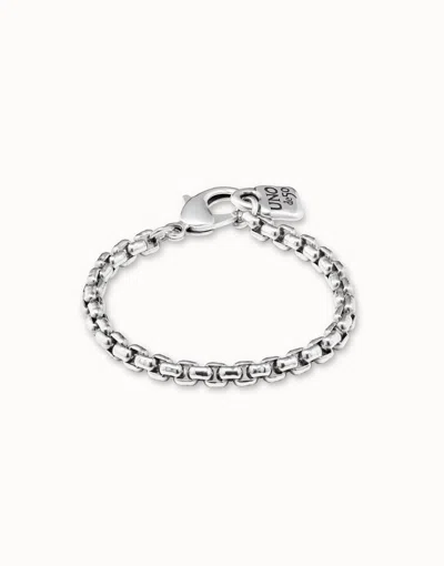 Unode50 Cuban Link Chain Bracelet In Silver