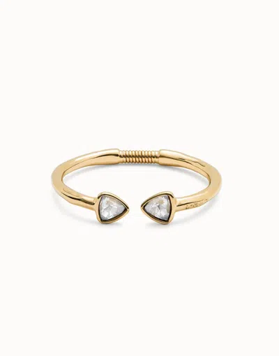 Unode50 Cuff Bracelet With Two Multicolored  Crystals