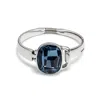Unode50 Sterling Silver Swarovski Crystal Bracelet In Blue