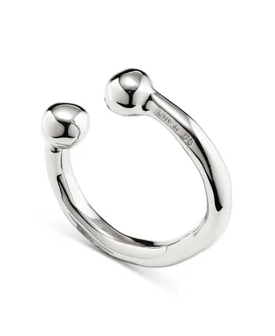 Unode50 Double Bead Bangle In Metallic