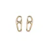 Unode50 Metal Alloy Link Shaped Earrings In Gold