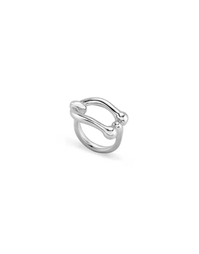 Unode50 Double Organic‑band Ring In Silver
