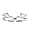 Unode50 Double Sterling Silver-plated Bracelet With White Topaz In Metallic