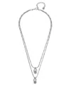 Unode50 Double Strand Crystal Necklace In Silver
