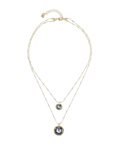 Unode50 Double Strand Pendant Necklace In Gold
