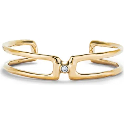 Unode50 Double Topaz Layer Bangle In Gold