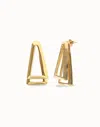 Unode50 Double Triangular Earrings In Gold