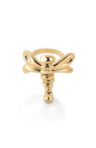 Unode50 Dragonfly Shape Ring In Gold