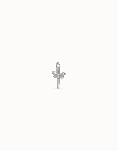 Unode50 Dragonfly Single Hoop Charm In Metallic