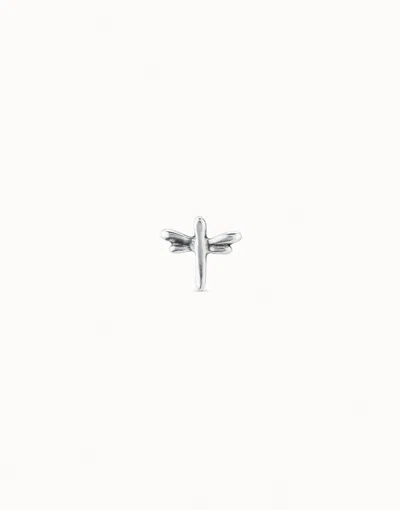 Unode50 Dragonfly Single Stud Earring In Silver