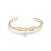 Unode50 Dragonfly Topaz Adjustable Bracelet In Gold